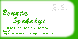 renata szekelyi business card